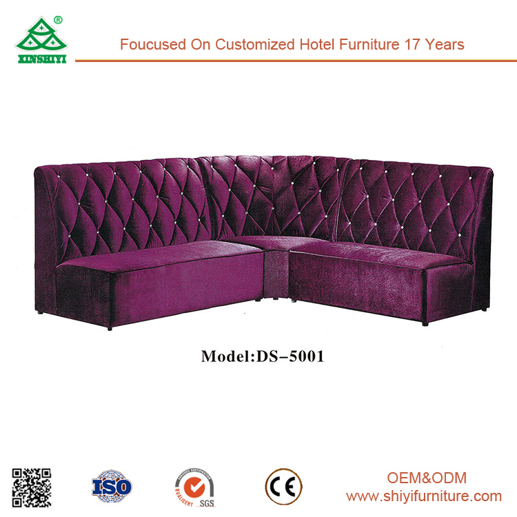 Modern KTV Leather Sofa for Bars Corner Sofa with Electric Recliner for Restaurant Furniture