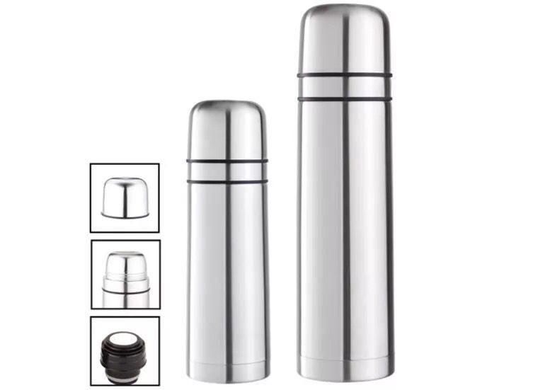 750ml Double Wall Stainless Steel Vacuum Flask, Bullet Flask
