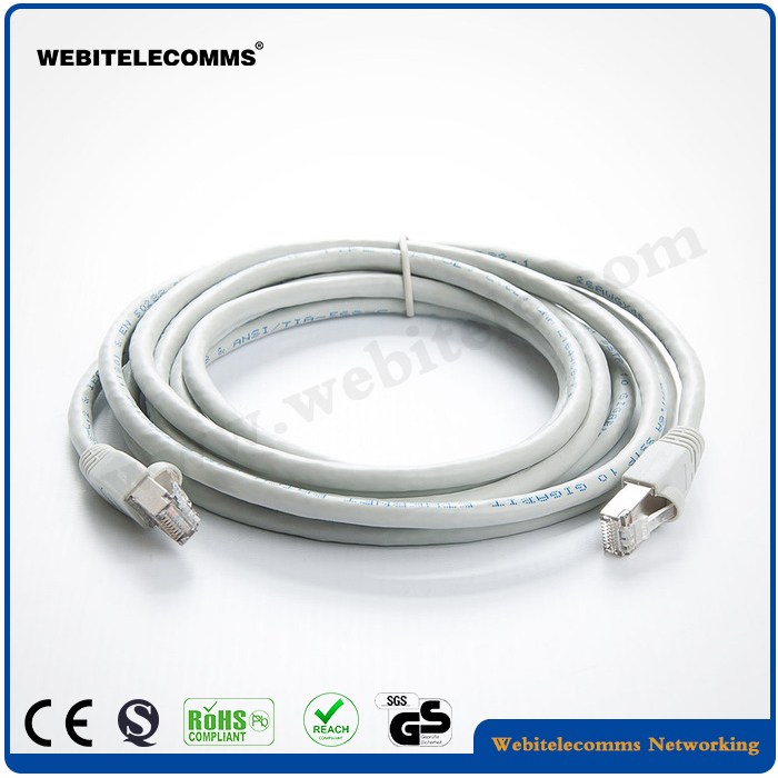 FTP CAT6A Network Patch Cord with Grey Color