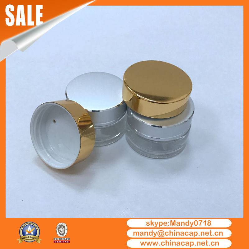 30g Silver Aluminum Cosmetic Container for Moisturizer Cream