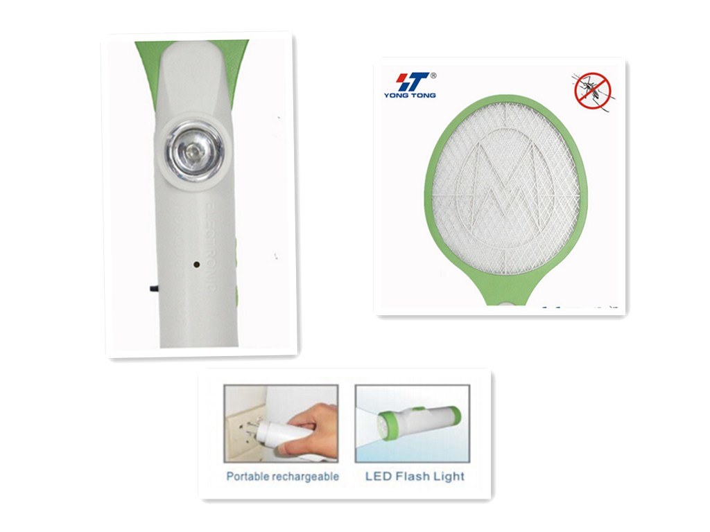 Rechargeable Electric Fly Swatter with Torch