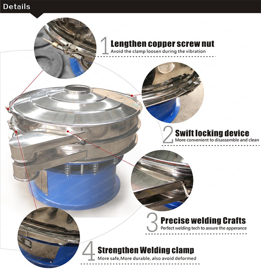 Round Type Vibrating Screener Separators