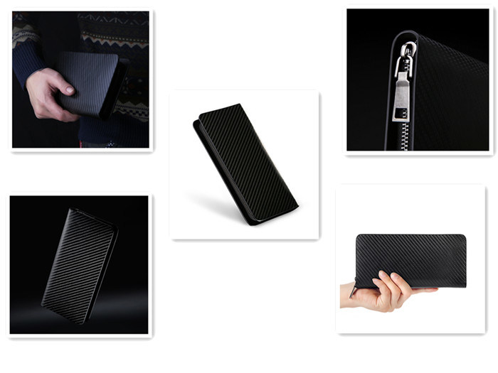 Carbon Fiber Zipper Wallet Women From China