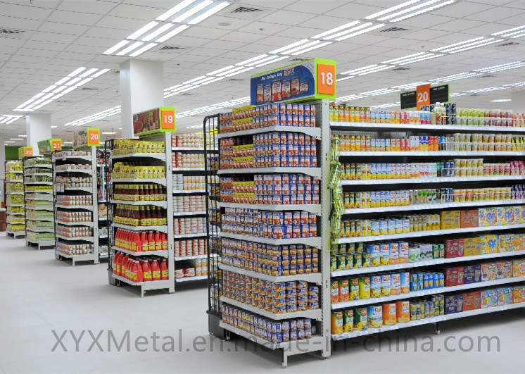 Powder Coating 5 Layers Supermarket Gondola Shelving