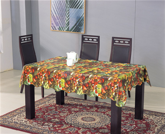 Nonwoven Technics and PVC Material Printed Pattern Tablecloth with Backing