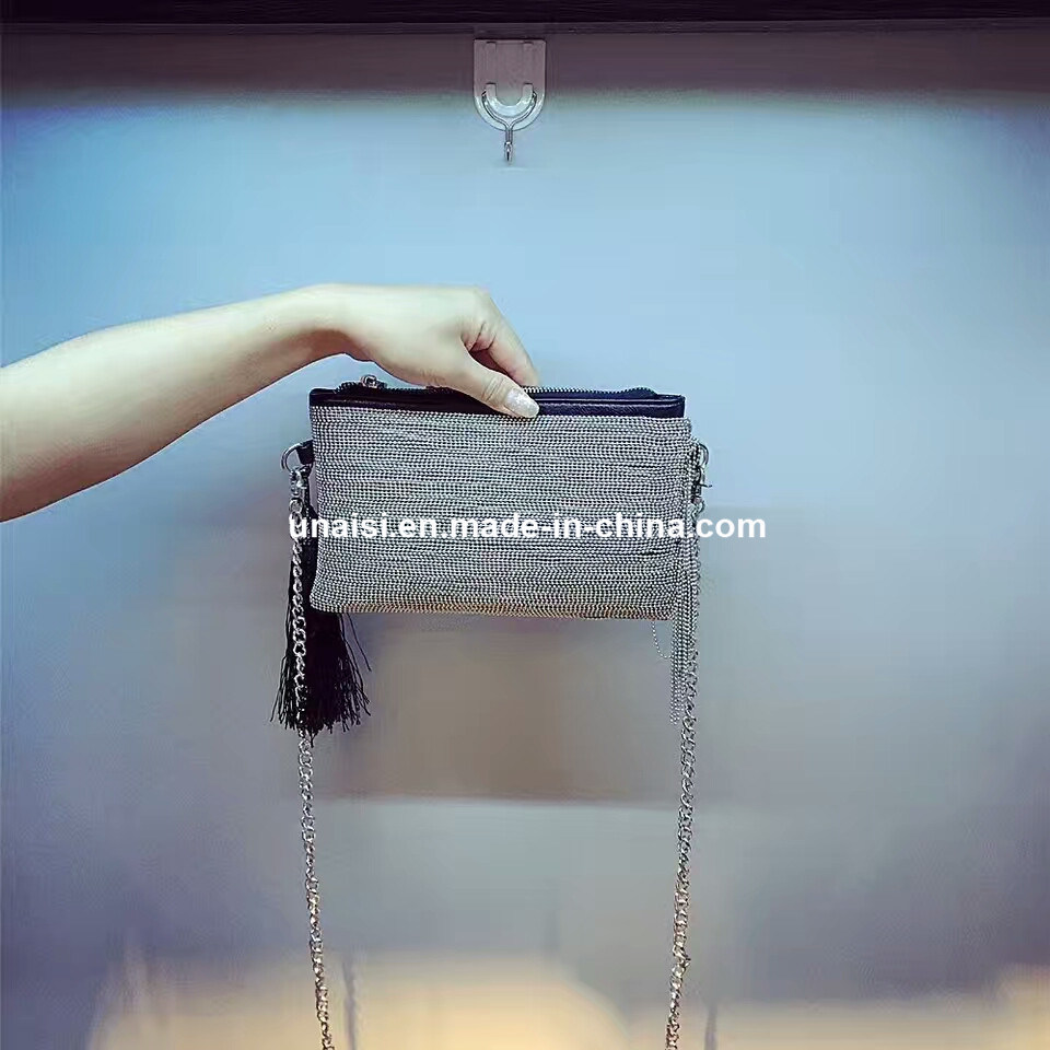 Metal Tassel Mini Messenger Crossbody Shoulder clutch Purse Bag