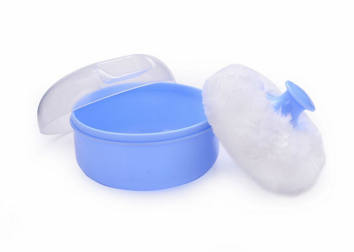 Food Grade Plastic Baby Powder Puff Cosmetic Case