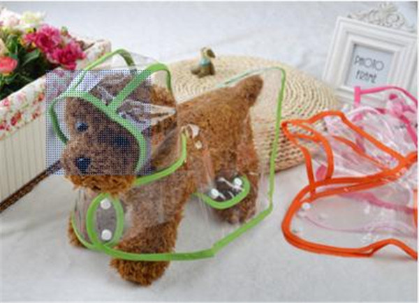 Five Colours Transparent Pet Raincoat