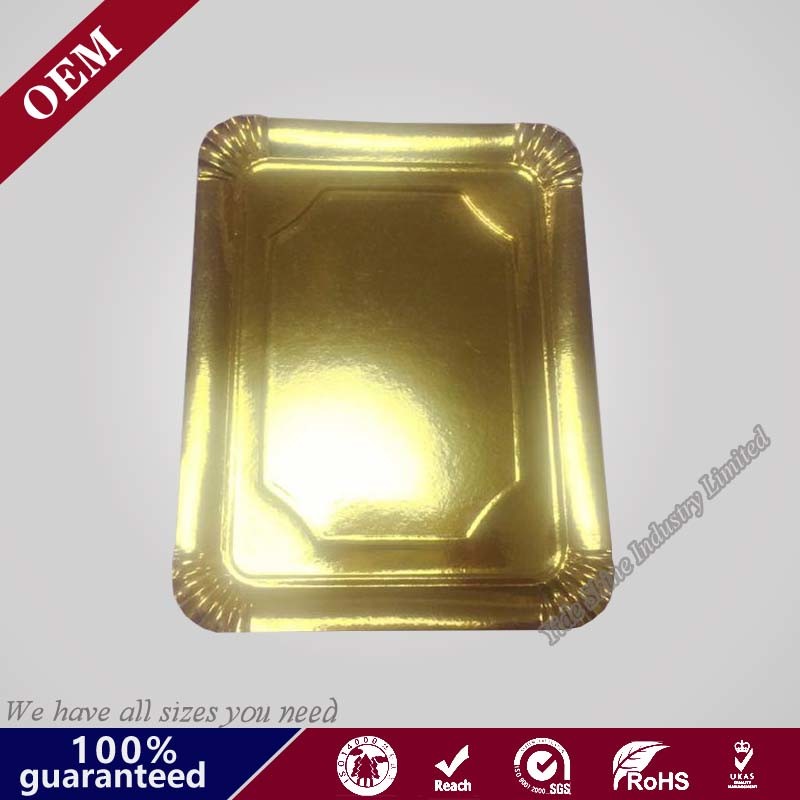 Wholesale Custom Printing Table Rose Gold Paper Biodegradable Dinner Disposable Plate