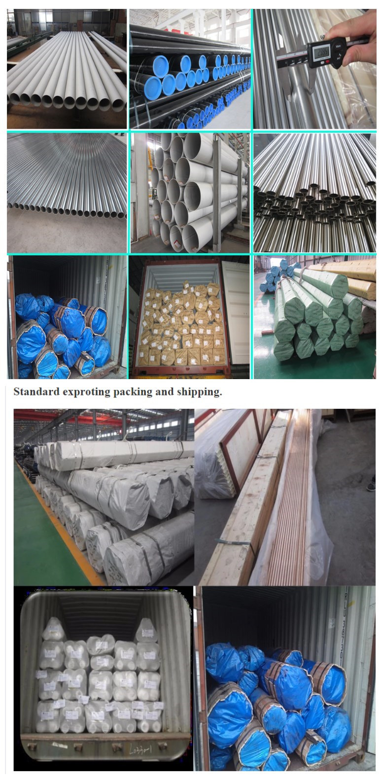 TP304 TP304L Tp316 Tp316L Pickled Annealed Polish Seamless Stainless Steel Pipe for Heat Exchangers