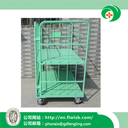 Folding Metal Cage Trolley for Transportation with Ce