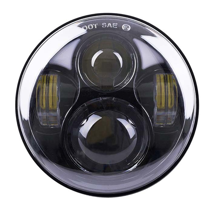 Super Bright 60W 7 Inch High Low Beam DRL LED Headlight with Halo Ring for Jeep Wrangler Tj Jk