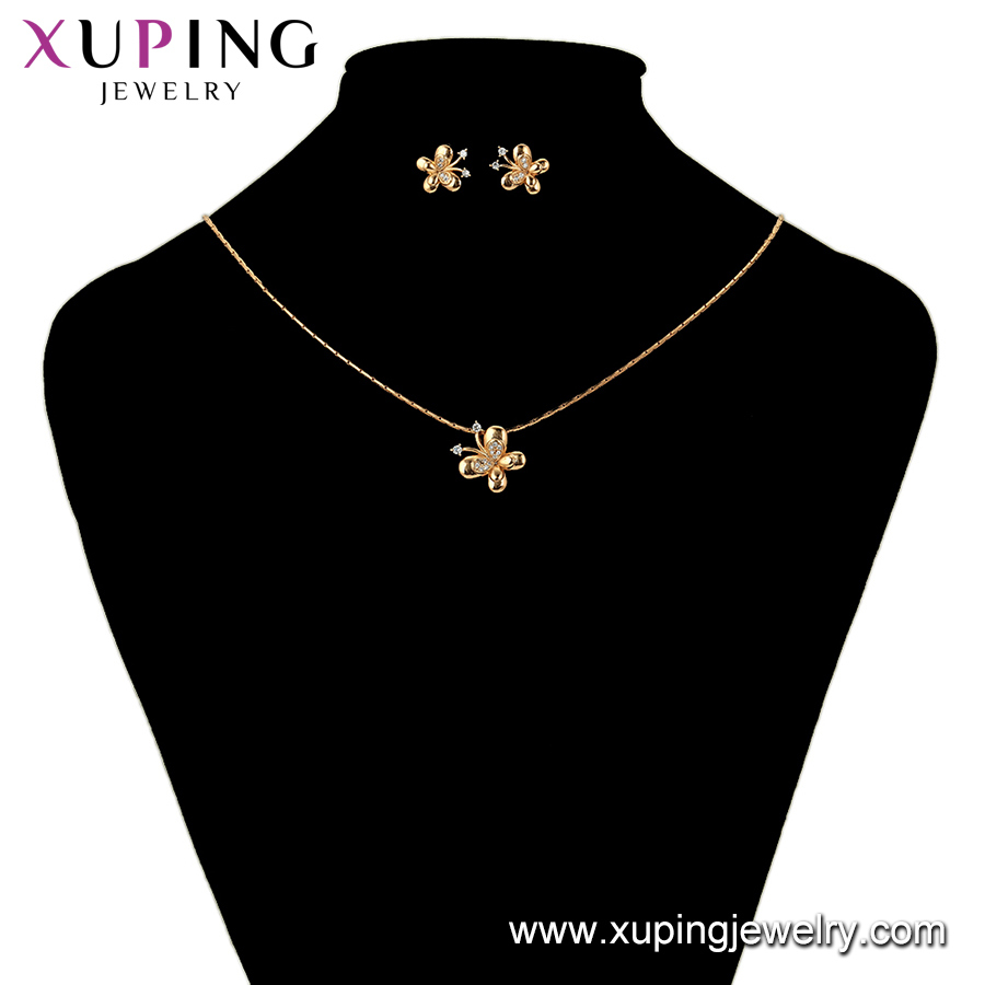 Xuping Luxury Dubai Gold Jewelry Set with Wedding Jewellery Design