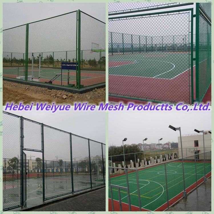 PVC Coated Chain Link Wire Mesh Metal Fence China Anping Factory