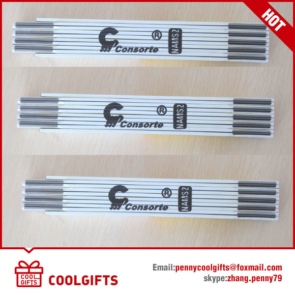 Stationery 200cm 10 Fold Wooden Foldable Ruler with Customized Logo