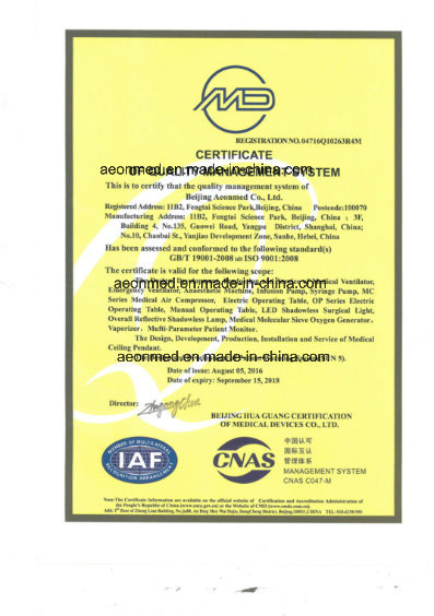 Ce Certificate Pneumatic Driven Electronic Control Ventilator Hospital ICU Medical Equipment Ventilator Vg70 for Infant and Adult