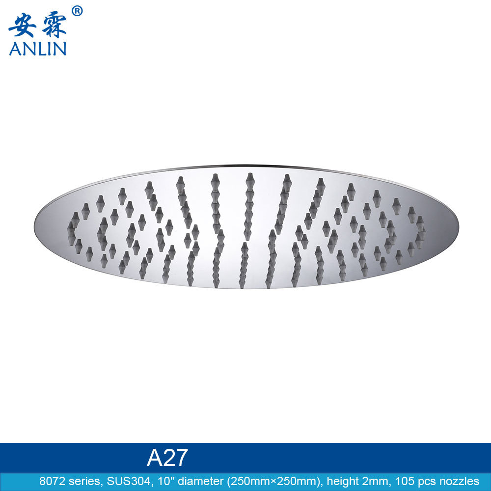 SUS304 Wall Mounted Quality Rotating Rain Shower Head