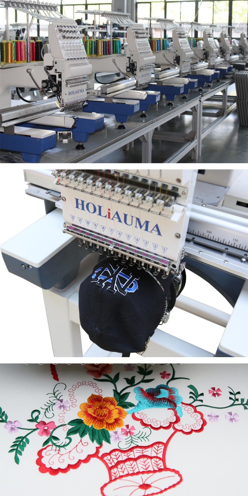 Holiauma Computerized Single Head High Speed Embroidery Machine for Garment