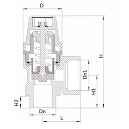 Brass Safety Valve 1/2''-3/4''inch for Heating System