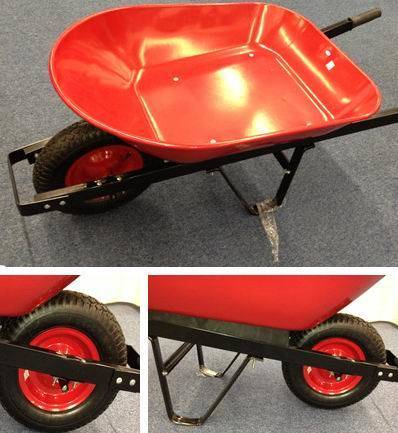 Wb4508 Red Steel Building Constructtion Wheelbarrow