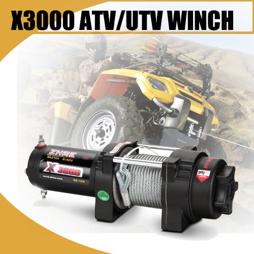 12V 3000lbs Pulling Electric Winch with Wire Rope