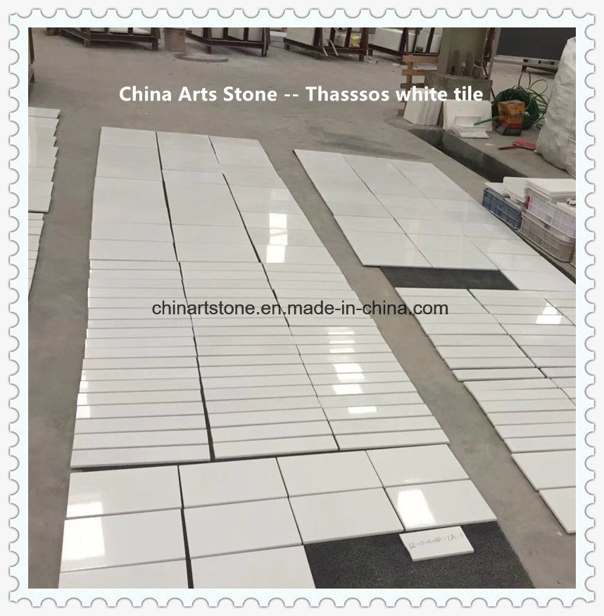 Bianco Thassos/ Crystal Pure White Nature Marble Tiles for Decoration Projects