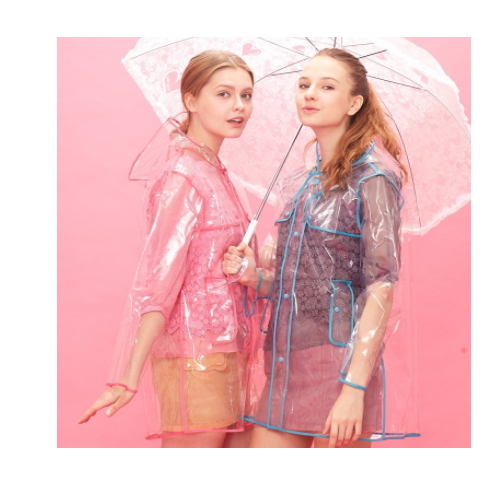 EVA Poncho Raincoats, Fashion Transparent Raincoats