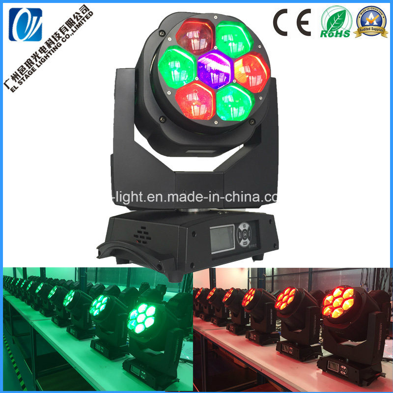 Effect Light with 7 PCS 15W Super Bright RGBW 4in1 LED Chip Bee Eye Zooming Moving Lights