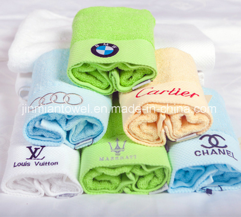 Wholesale 100% Cotton Plain Dyed Custom Promotional Logo Hotel Towel