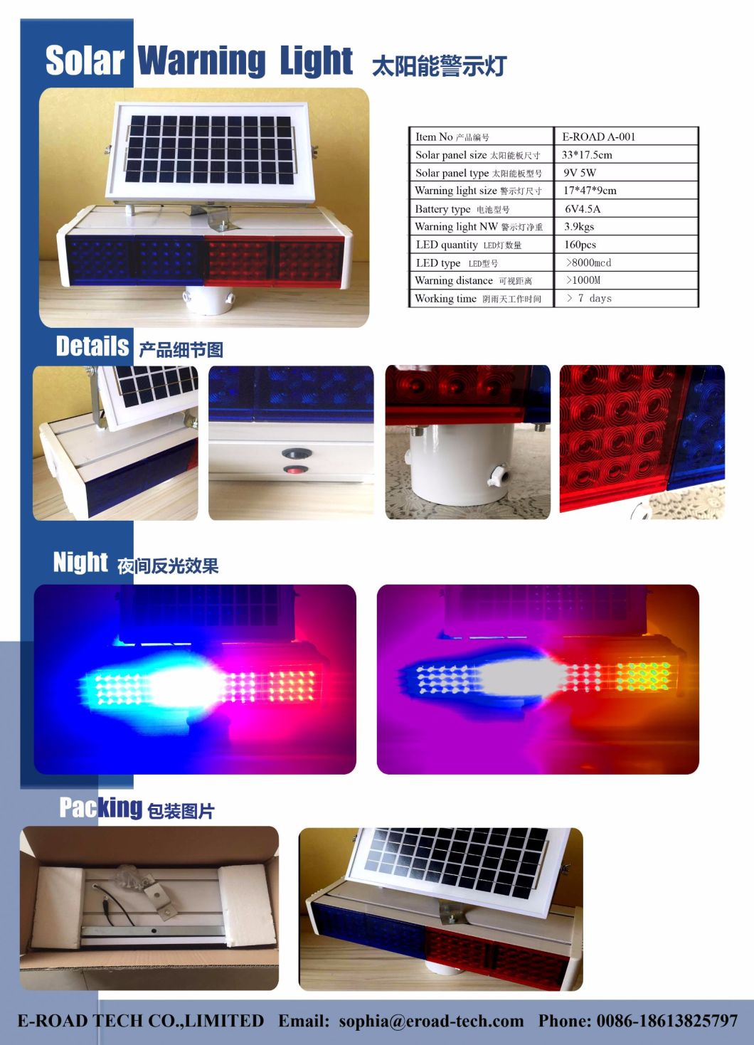 Road Solar Energy Warning Caution Light