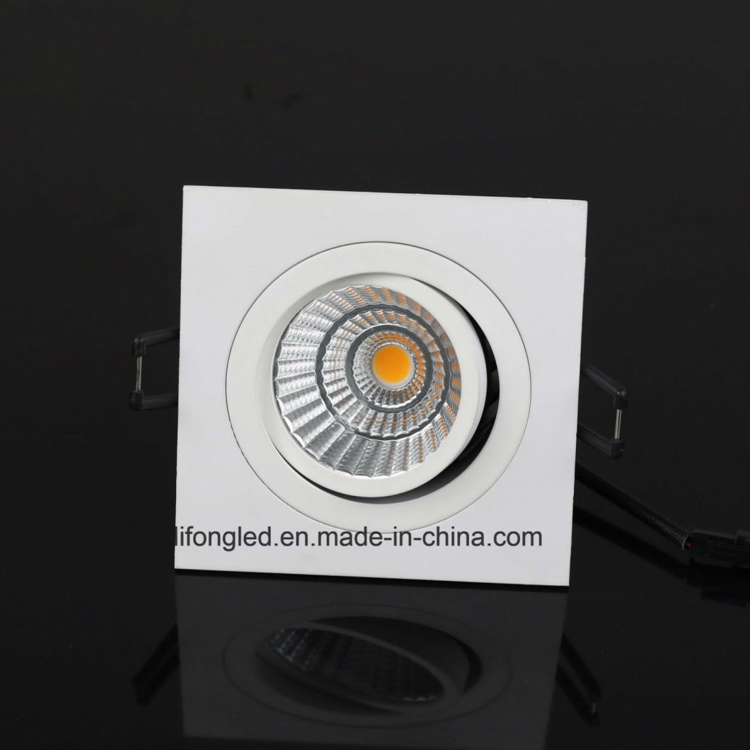 Recessed Ceiling LED Down Light Square Downlight Adjustable Retrofit 10W