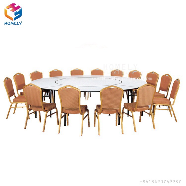 Hotel Restaurant Round Rectangle Folding Wooden MDF Laminate Dining Table