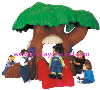 Lovely Tree House Plastic Slide for Kids Play (M11-09502)