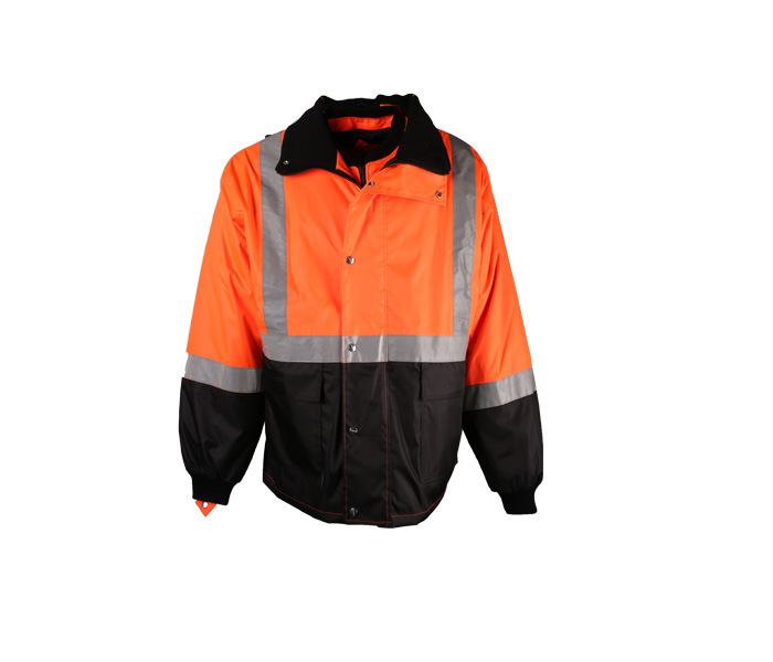 Hi-Vis Orange Waterproof Windproof Mens 3 in 1 Winter Jacket Parka with 2'' Reflective Tape