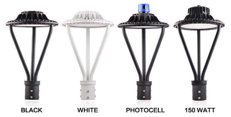 ETL Dlc cETL SAA Listed 150W LED Post Top Lamps with Day Light Sensor