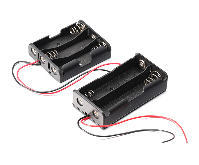 2AA Battery Holder Switch with Red/Black Wire Coin Cell