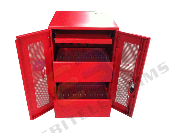 Customized Colored Notebook Charging Station Cabinet with USB Charging Port