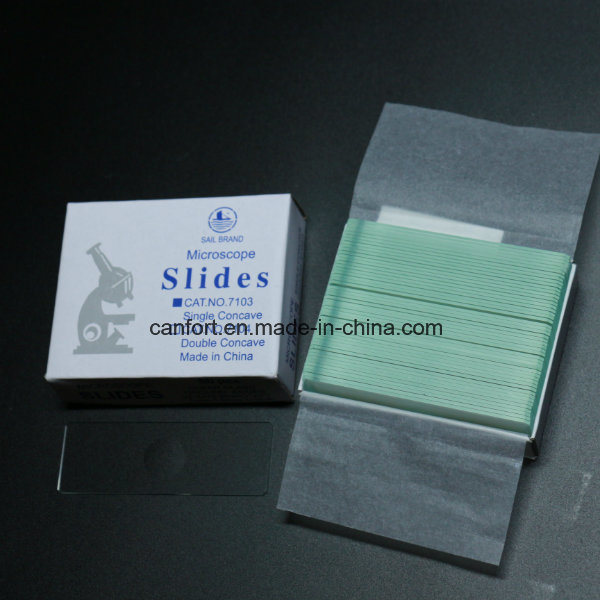 High Quality Microscope Slide 7103 with Single Concave, Ground Edges