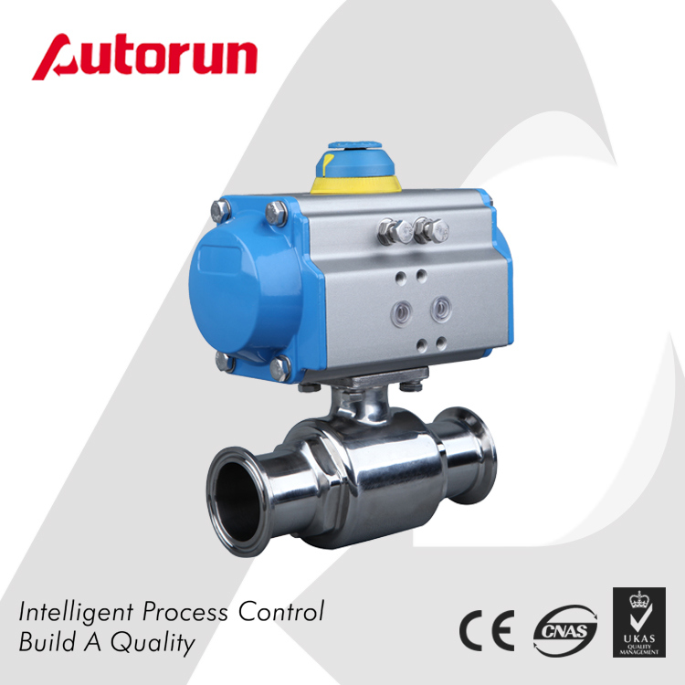 Sanitary/Food Grade Ball Valve with Air Operated Actuator