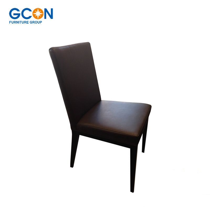 Solid Wood Dining Room Leather Chair Upholstered for Restaurant