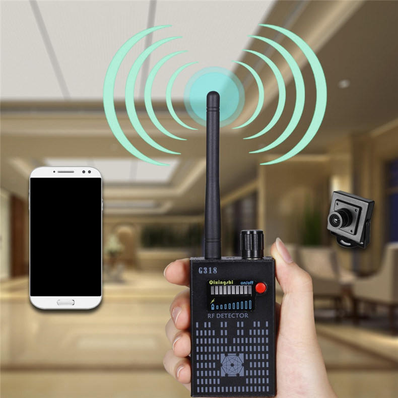 High Sensitivity Wireless Signal Transmitting Radio Detector Covering 2g 3G 4G Mobile & GPS Locator & 1.2/2.4GHz Wireless Camera Detector