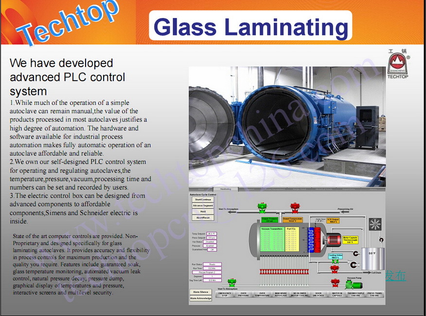 Door Safety Interlocks Laminated Glass Autoclave /Autoclave Glass Machine