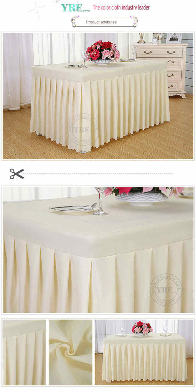 Hotel Apartment Plain Dyed Table Skirt