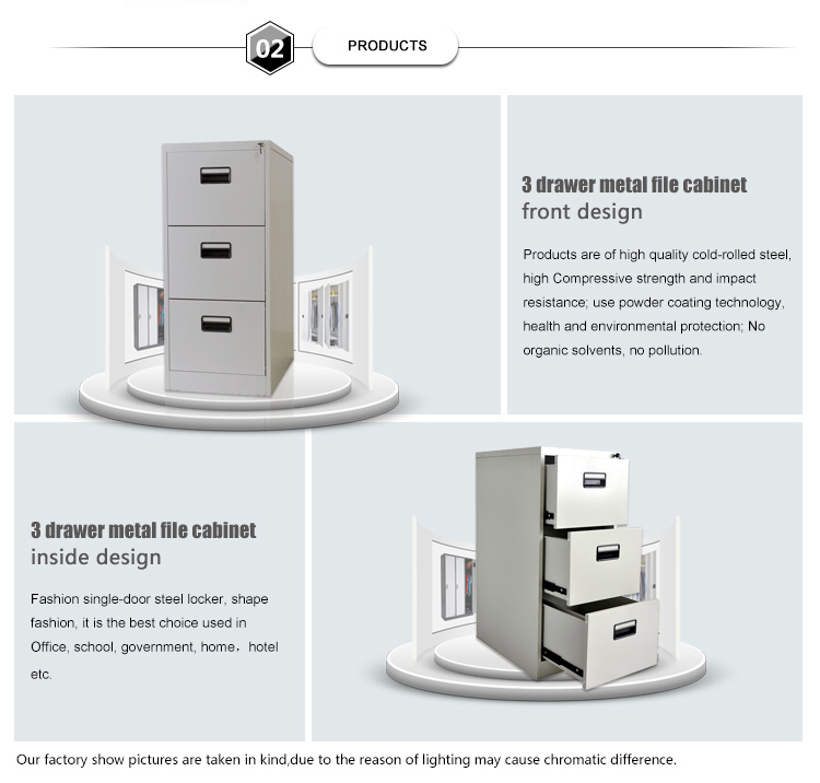 Luoyang Mingxiu Steel Cabinet Manufacturer 3 Drawer Metal Lateral Filing Cabinet