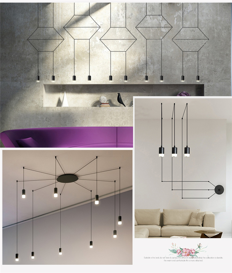 Nordic G9 DIY Digital Line Suspension Lamps