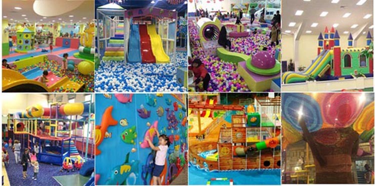 Jungle Themed Adventure Kids Big Indoor Playground with Ball Pool