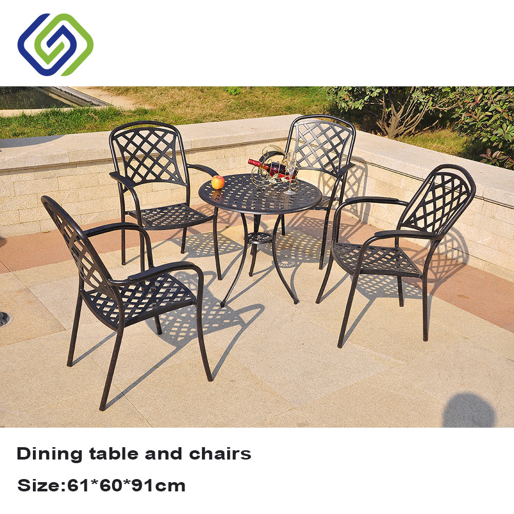 Cast Aluminum Table and Chairs Outdoor Furniture