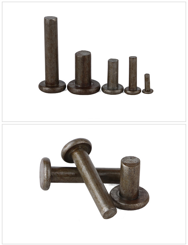 Steel Flat Head Solid Plain Tin Rivet