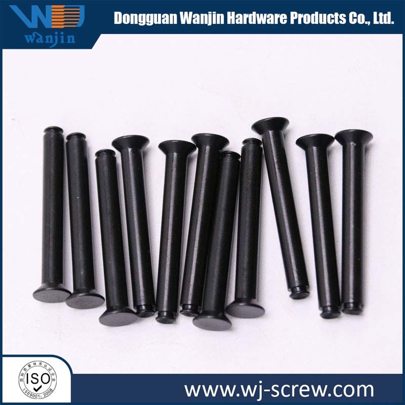 Customized Black Solid Tubular Non-Standard Step Flat Head Metal Rivet