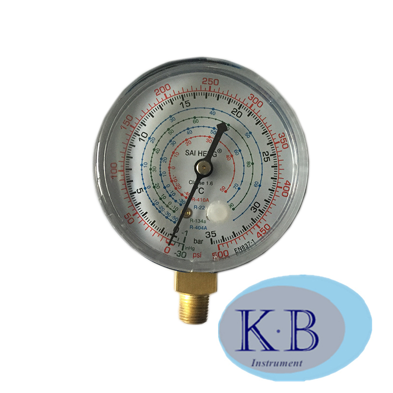 Manufacturer Hot Sale Refrigerant Gas Steel Manifold Vacuum Pressure Gauges